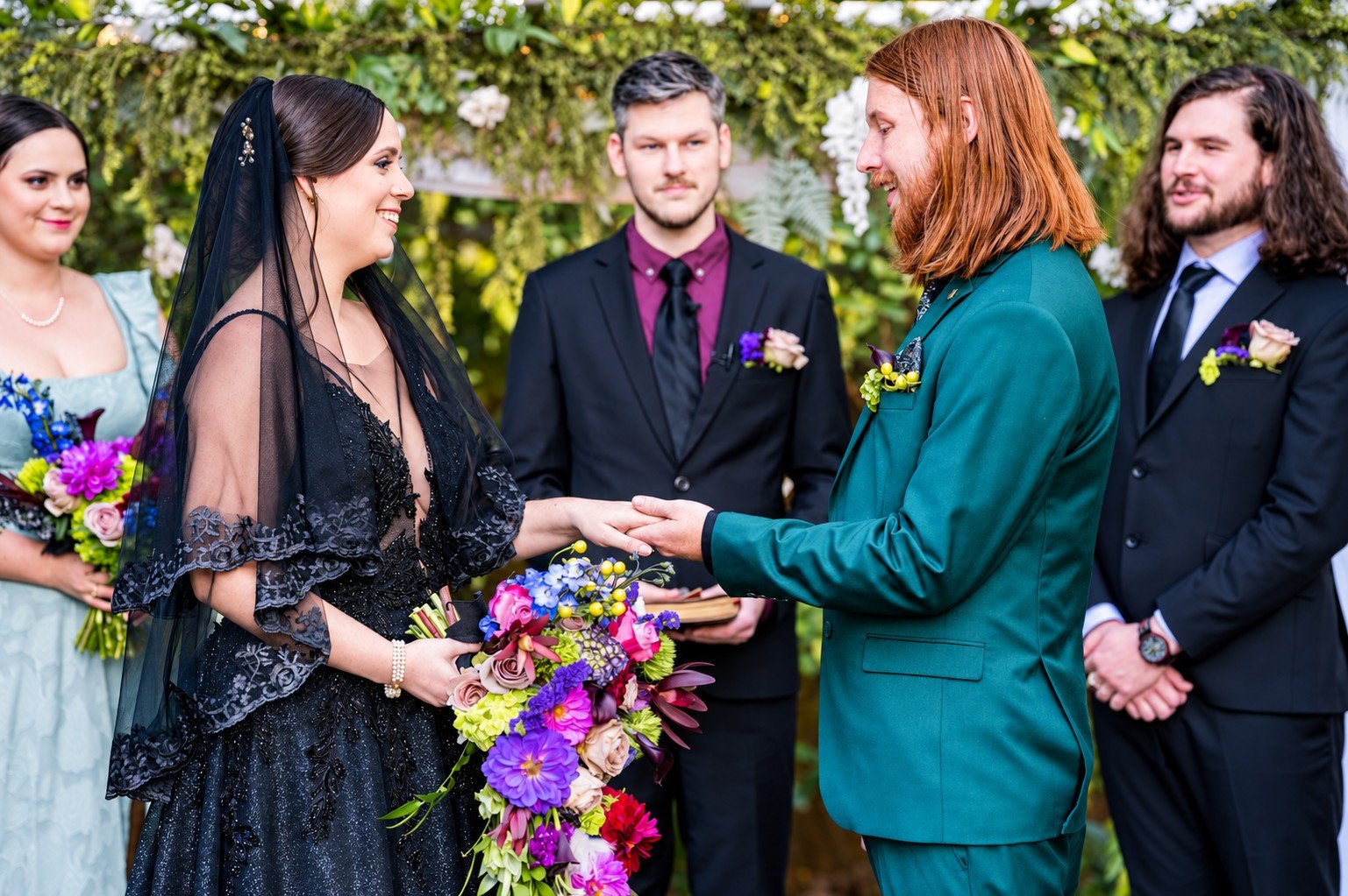 Parker and Olivia’s garden wedding ceremony at Four Oaks Manor