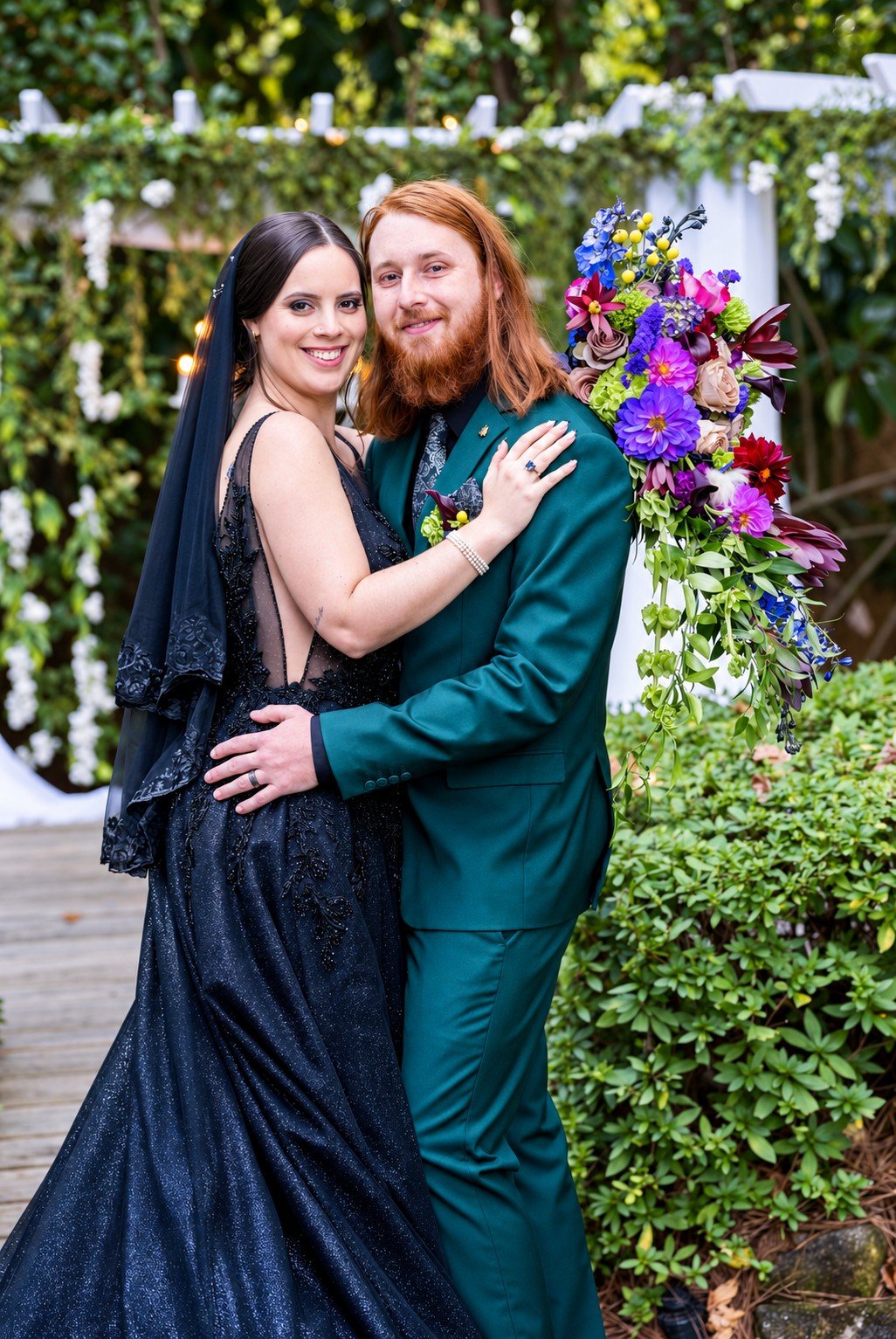 Parker and Olivia newlywed portraits at Four Oaks Manor in Buford
