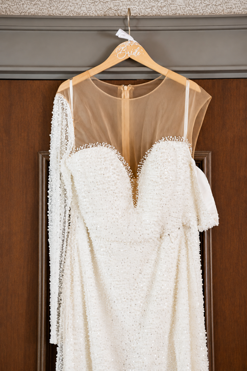 Aaliyah's wedding dress before the ceremony