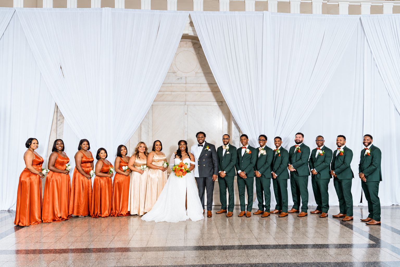 Aaliyah and Alex with their wedding party