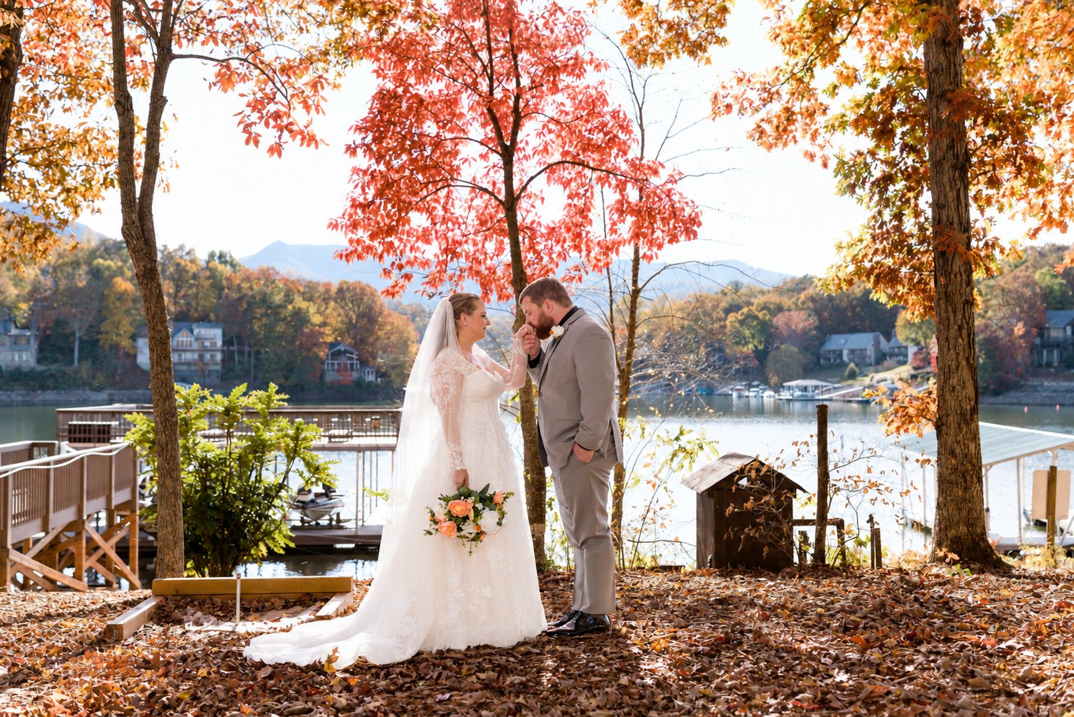 Danielle and Trey—lakeside couple portrait