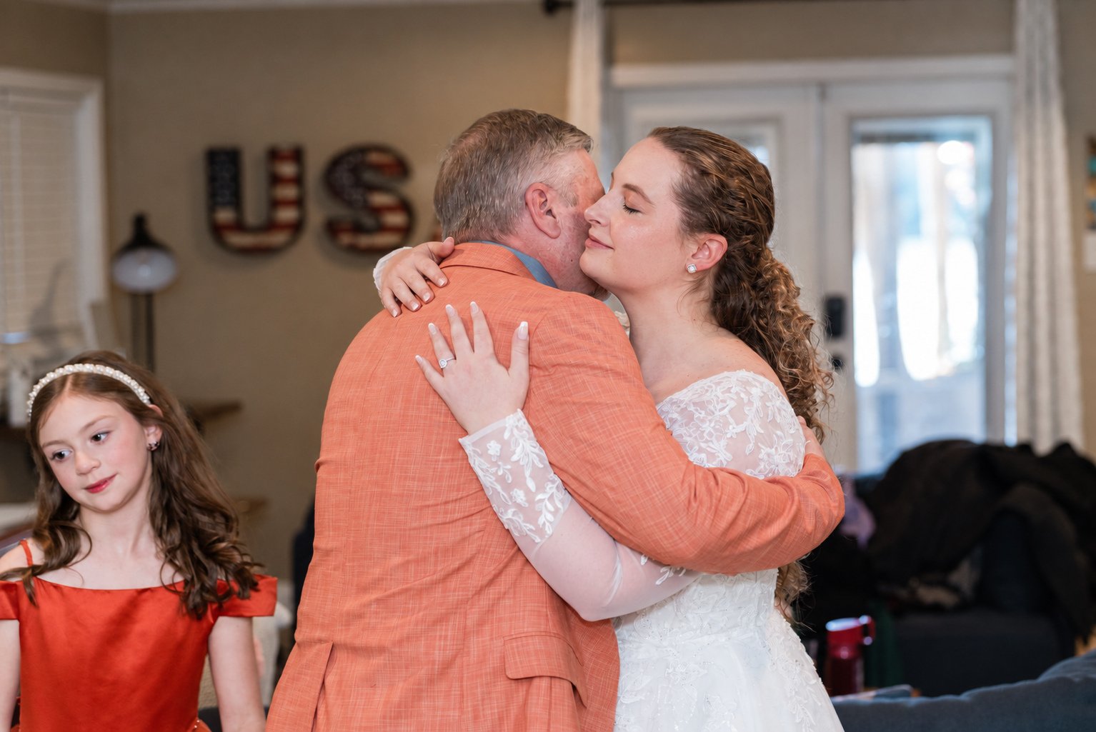 Danielle and Trey—family embrace