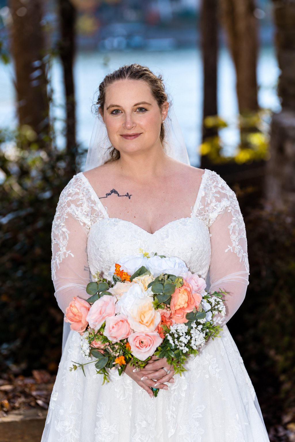 Danielle and Trey—bridal close up