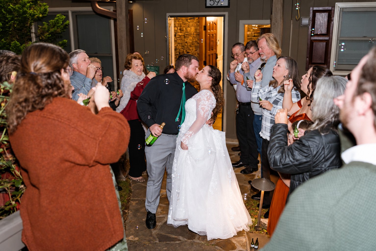 Danielle and Trey—bubble exit