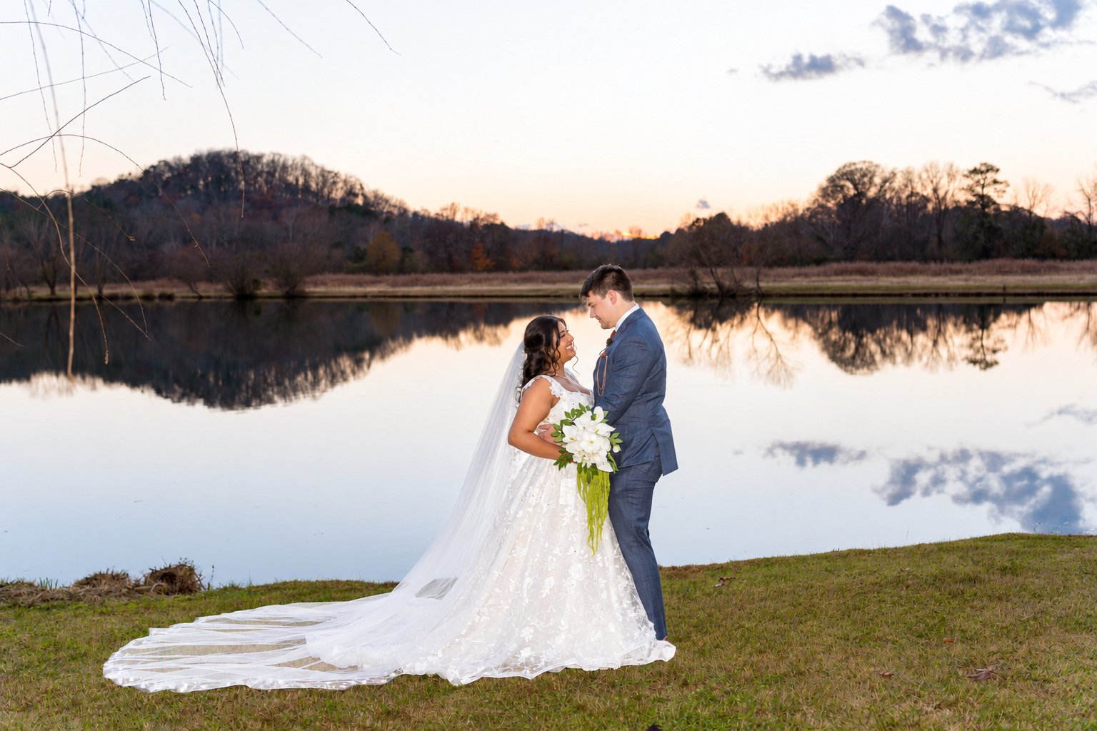 Reeham and Logan—lakeside couple portrait