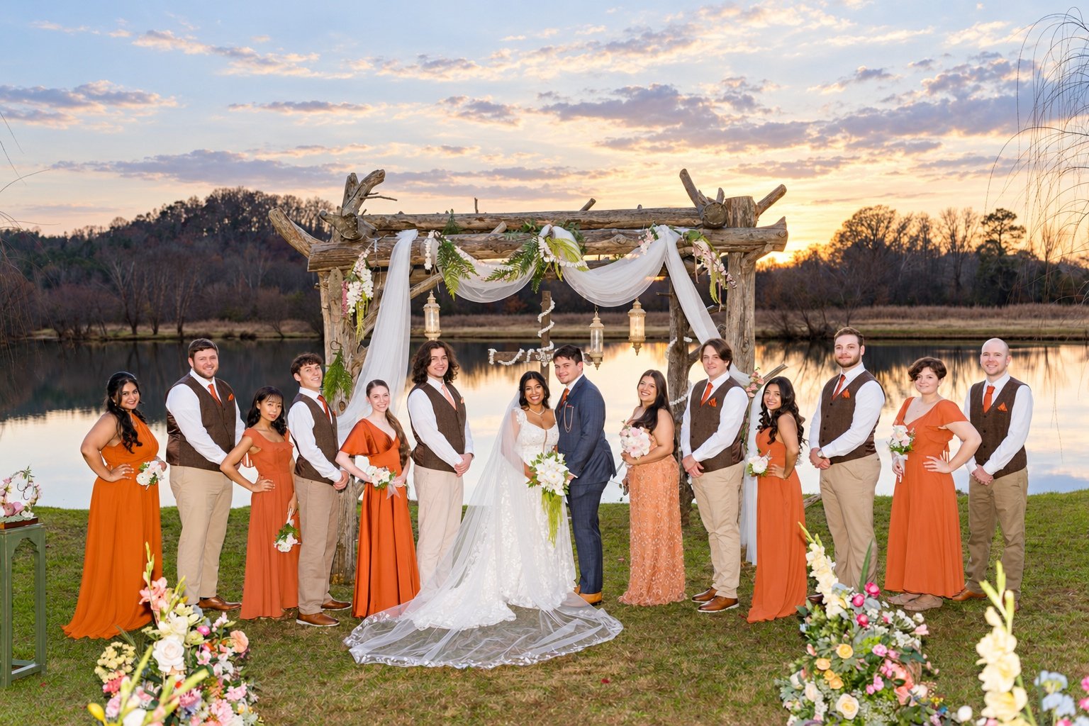Reeham and Logan—wedding party