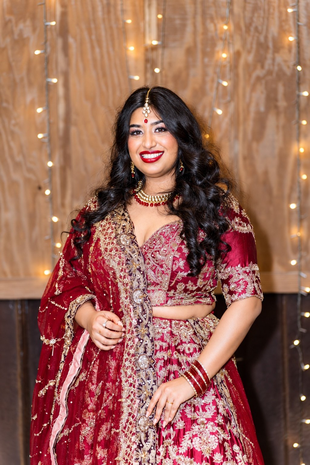 Reeham and Logan—bride in reception attire