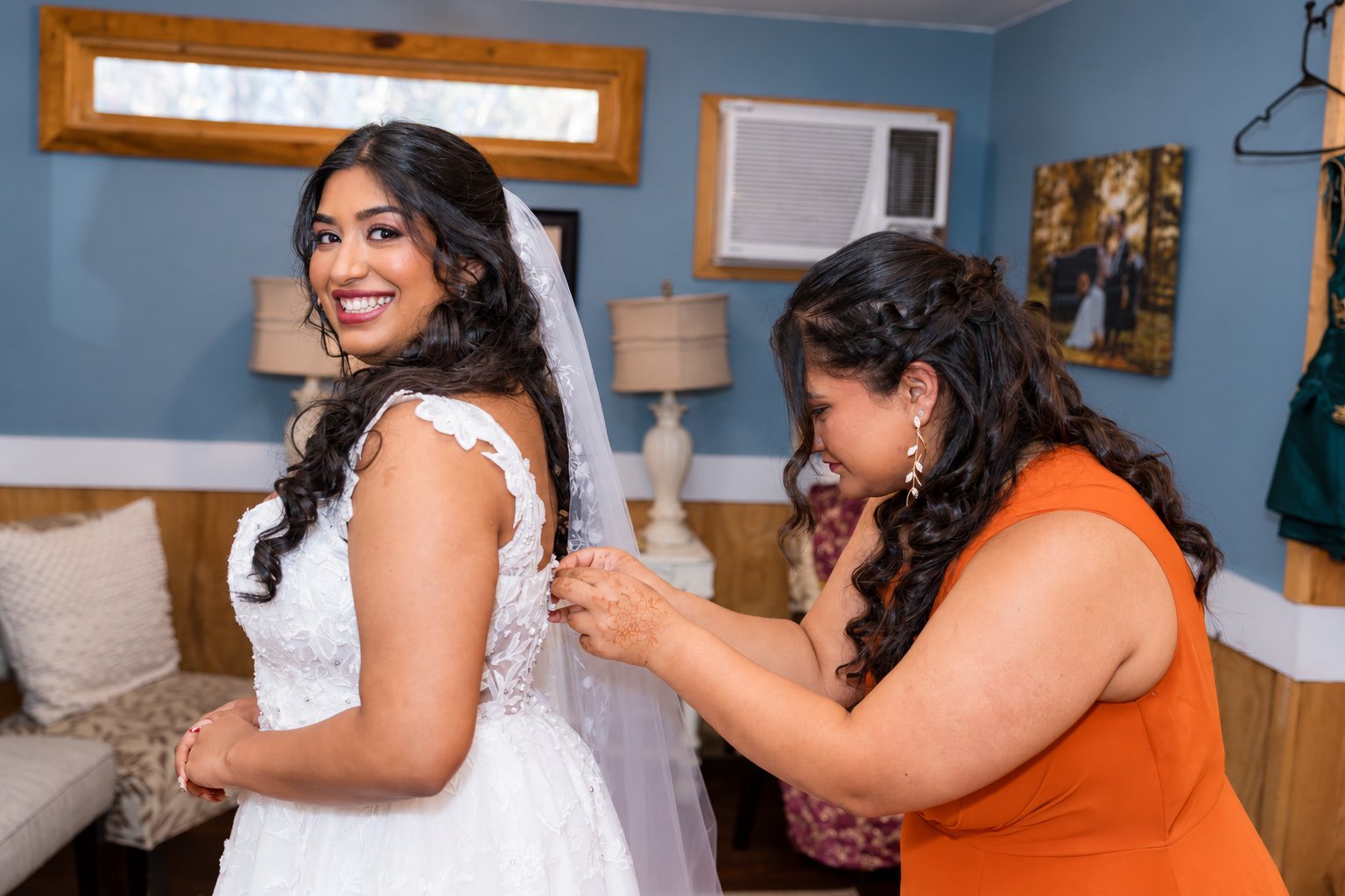 Reeham and Logan—bride getting ready