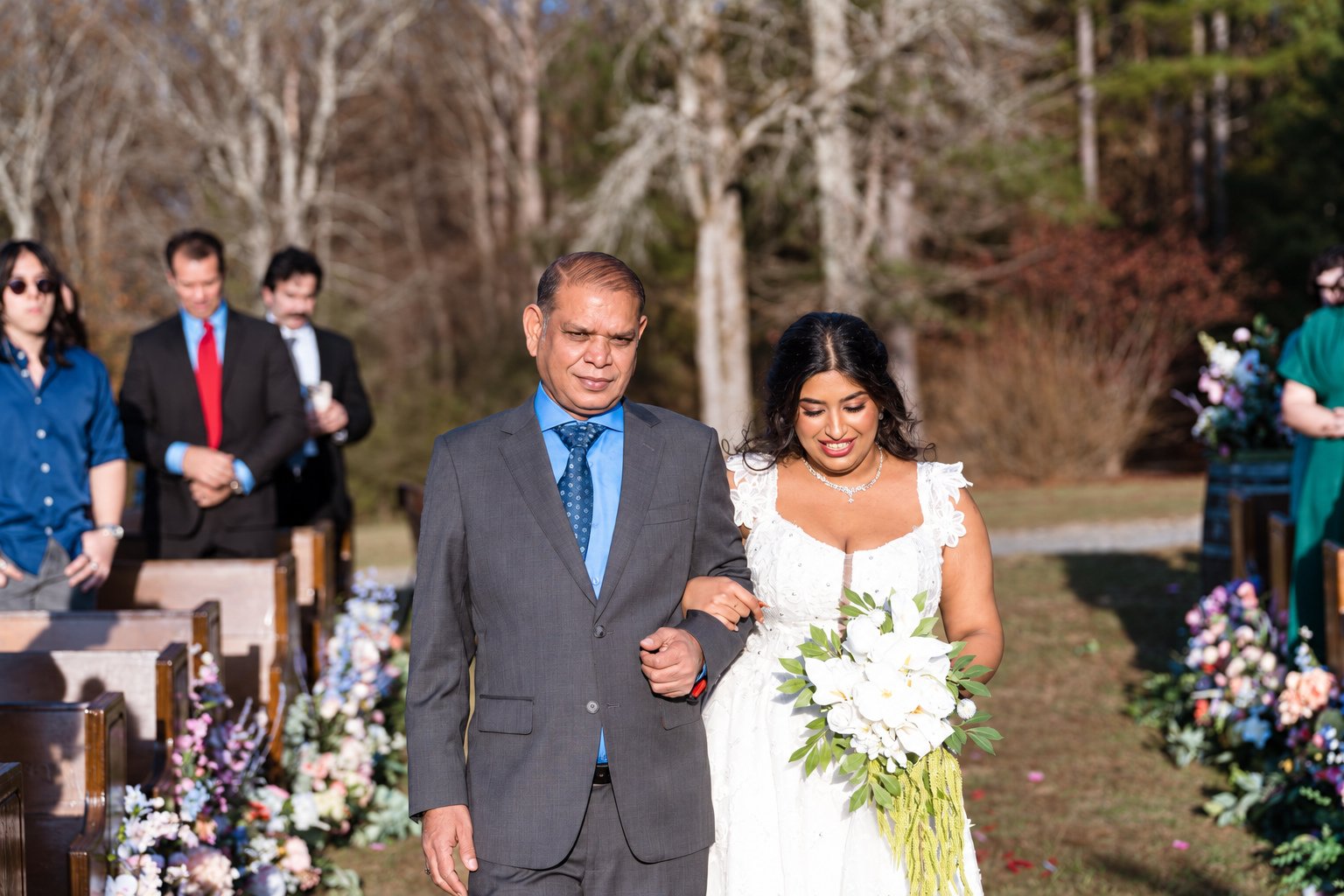 Reeham and Logan—walking down the aisle