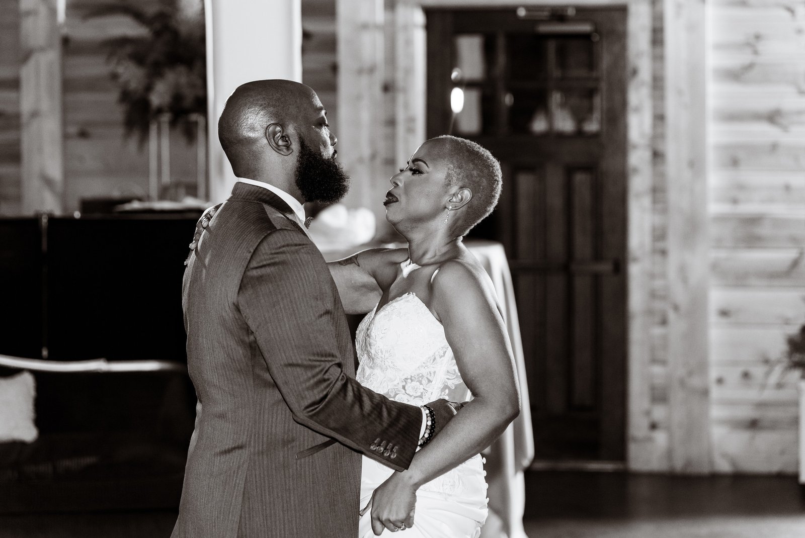 Maurice and Jillian share a quiet final dance in black and white