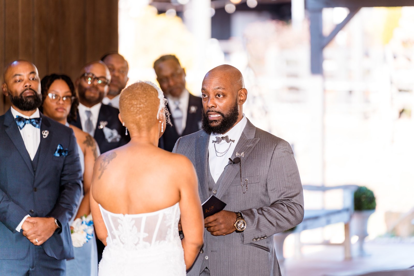 Maurice speaks his vows to Jillian