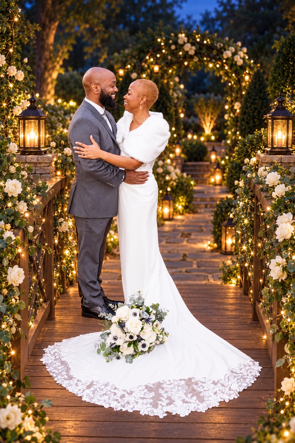 Creative portrait composite of Maurice and Jillian