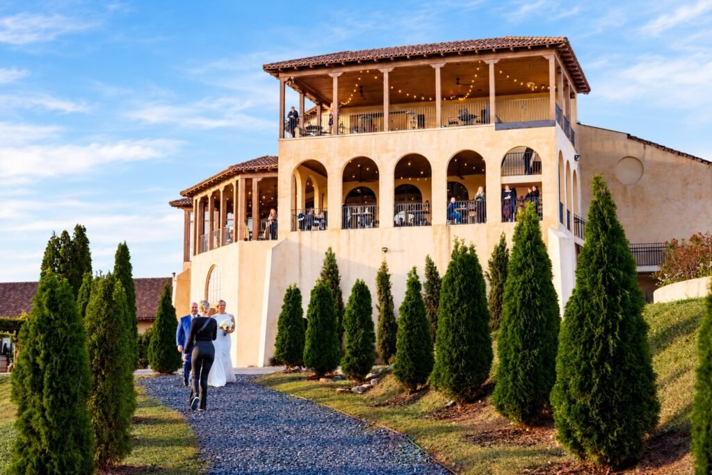 Montaluce venue exterior at Montaluce Winery in Dahlonega, Georgia.