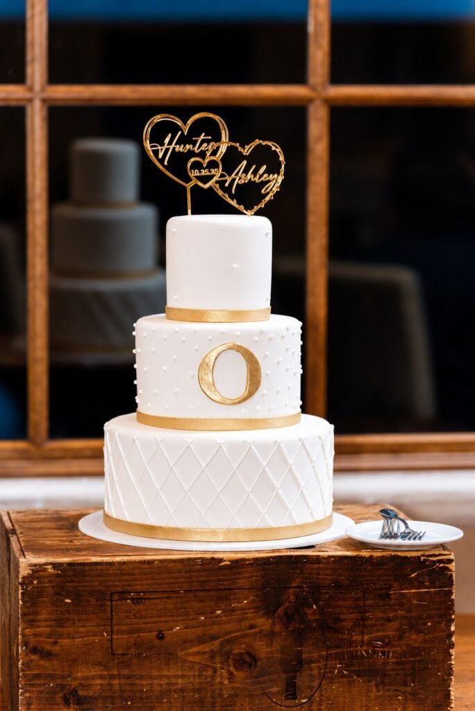 Wedding cake at Montaluce Winery in Dahlonega, Georgia.